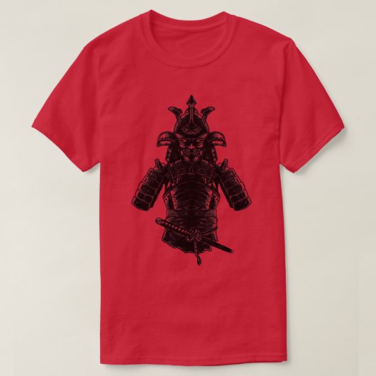 サムライシールド伝統的アーマ日本のー Tシャツ (デザイン正面)