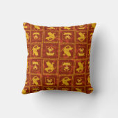 サムライジャッキ&アクゴールデンシルエットタイル模様 クッション (裏面)