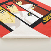 サムライジャックキャラクター3パネル未来的フレーム シェルパブランケット (3/4)