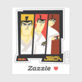 サムライジャックキャラクター3パネル未来的フレーム シール (シート)