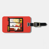 サムライジャックキャラクター3パネル未来的フレーム ラゲッジタグ (正面横)