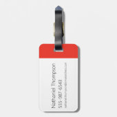 サムライジャックキャラクター3パネル未来的フレーム ラゲッジタグ (裏面縦)