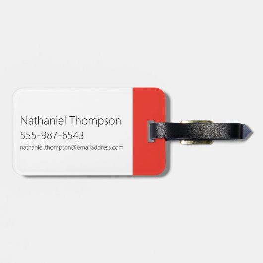 サムライジャックキャラクター3パネル未来的フレーム ラゲッジタグ (裏面横)