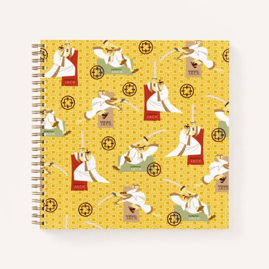 サムライジャックソードキャラクター絵柄ポーズ ノートブック (正面)