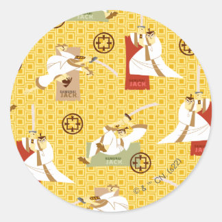 サムライジャックソードキャラクター絵柄ポーズ ラウンドシール