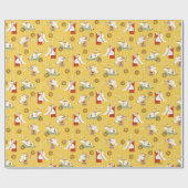 サムライジャックソードキャラクター絵柄ポーズ ラッピングペーパー (フラット)