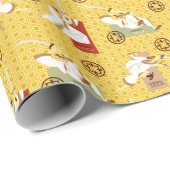 サムライジャックソードキャラクター絵柄ポーズ ラッピングペーパー (ロールコーナー)