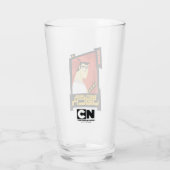 サムライジャック笑顔の未来的なフレームグラフィック タンブラーグラス (裏面)