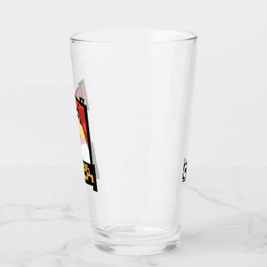 サムライジャック笑顔の未来的なフレームグラフィック タンブラーグラス (左)