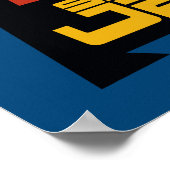 サムライジャック笑顔の未来的なフレームグラフィック ポスター (角)