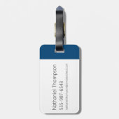 サムライジャック笑顔の未来的なフレームグラフィック ラゲッジタグ (裏面縦)