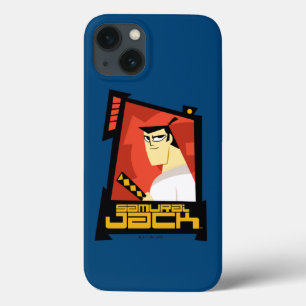 サムライジャック笑顔の未来的なフレームグラフィック iPhone 13ケース