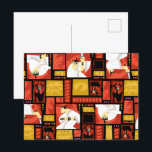 サムライジャック&アクキャラクターアートパネルパターン ポストカード<br><div class="desc">サムライジャックとアクを未来的なブラックパネルで描いたこのパターンをチェック！</div>