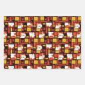 サムライジャック&アクキャラクターアートパネルパターン ラッピングペーパーシート (正面3)