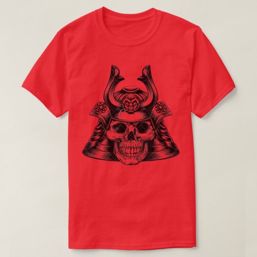 サムライスカルデザインカブトTシャツ Tシャツ (デザイン正面)
