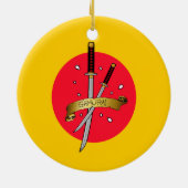 サムライソードタトゥー セラミックオーナメント (裏面)