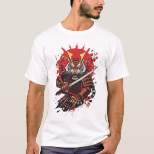 サムライタイガー戦士ボールドベクターアート Tシャツ