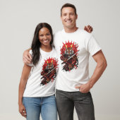 サムライタイガー戦士ボールドベクターアート Tシャツ (ユニセックス)