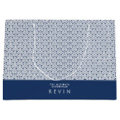 サムライパターパーソナライズされたンGroomsman| ラージペーパーバッグ (正面)