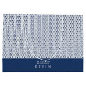 サムライパターパーソナライズされたンGroomsman| ラージペーパーバッグ (裏面)