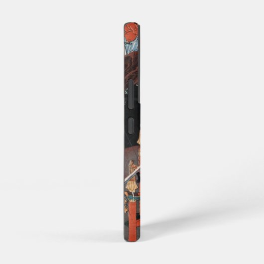 サムライヒーロー頼光ヴィンテージ木版画 SAMSUNG GALAXYケース (右側面)