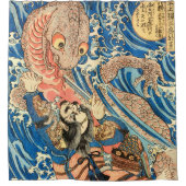 サムライファイティングモンスター シャワーカーテン (正面)