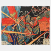 サムライファイティングモンスター フリースブランケット (正面(横))