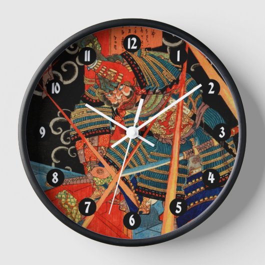 サムライファイティングモンスター 壁時計 (正面)