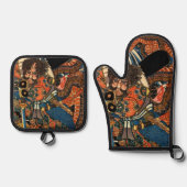 サムライファイティングモンスター 鍋つかみ&鍋敷きセット (正面)