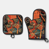 サムライファイティングモンスター 鍋つかみ&鍋敷きセット (正面)