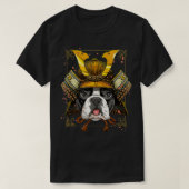 サムライフランスのブルドッグ犬戦士の愛好家 Tシャツ (デザイン正面)