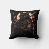 サムライブラック猫 クッション (裏面)