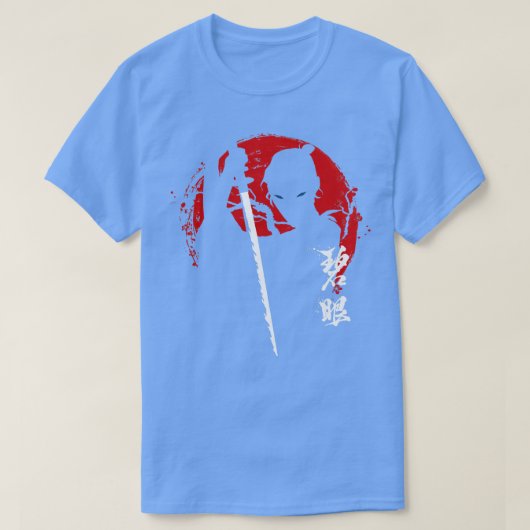 サムライブルーアイサムライ水マスターTシャツ Tシャツ (デザイン正面)