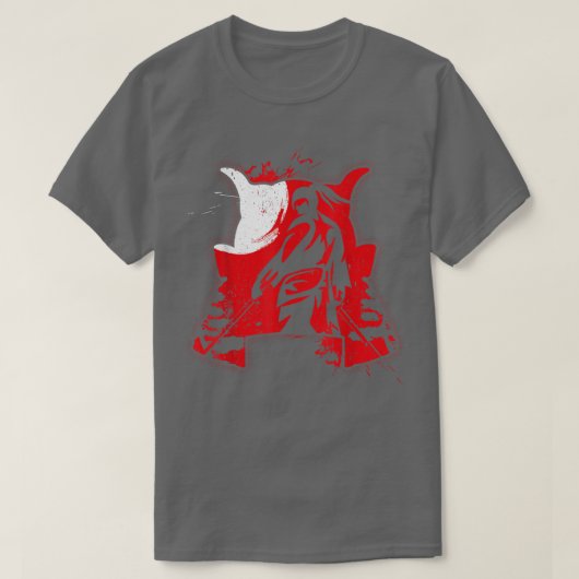 サムライマスクシャツ侍の刀武士道侍 Tシャツ (デザイン正面)