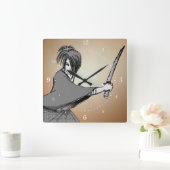 サムライマンガジャパン スクエア壁時計 (ホーム)