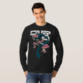 サムライモダンヒョウGECKOリザード爬虫類 Tシャツ (正面フル)