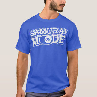 サムライモードオンソードアート戦日本の戦士兵 Tシャツ