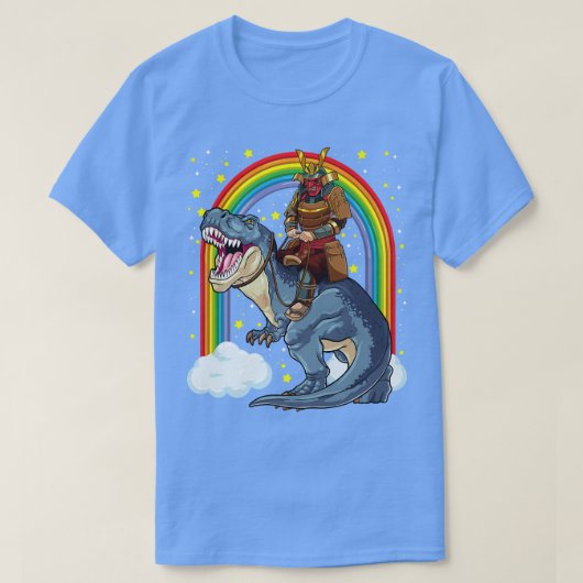 サムライライド恐竜日本の中世ロニ Tシャツ (デザイン正面)