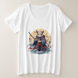 サムライラット 女性用Tシャツ プラスサイズTシャツ