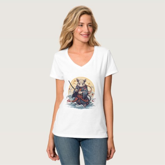 サムライラット 女性用Tシャツ Tシャツ (正面フル)