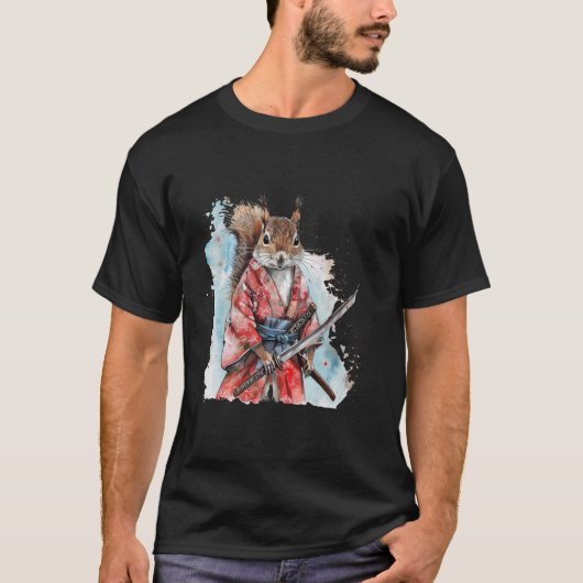 サムライリスのアートワークサムライ日本の忍者Sq Tシャツ (正面)