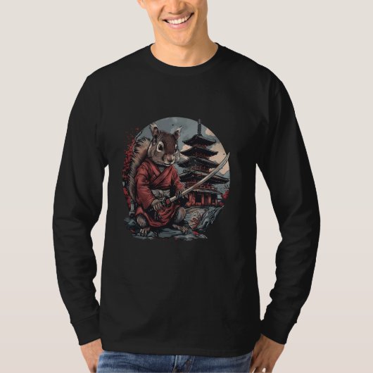 サムライリスパゴダ寺日本の戦士Ja Tシャツ (正面)
