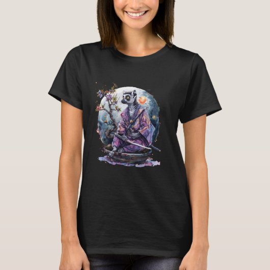 サムライレムールアート日本のアートムーン日本のW Tシャツ (正面)