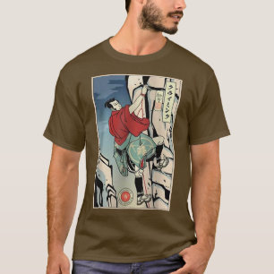 サムライロック登山エトレメスポーツ浮世絵ハイキングS Tシャツ