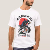 サムライロールカット 日本寿司 Tシャツ (正面)