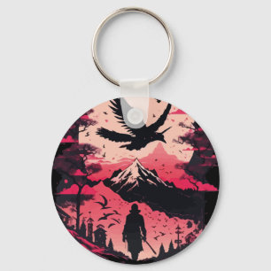 サムライ保キーチェーンで鍵を安全 キーホルダー