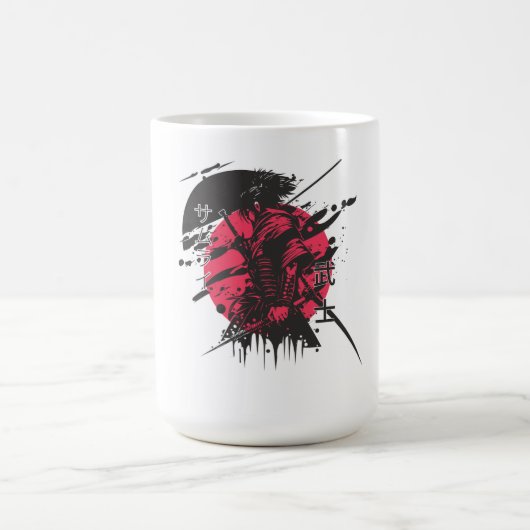 サムライ墨絵マグカップ コーヒーマグカップ (中央)