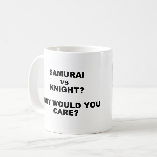 サムライ対ナイトマグ コーヒーマグカップ (正面左)