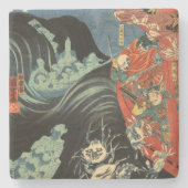 サムライ対幽霊カニ ストーンコースター (正面)