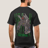 サムライ封建戦争によるGORE GREEN LOGO MATRIX BLACK Tシャツ (裏面)